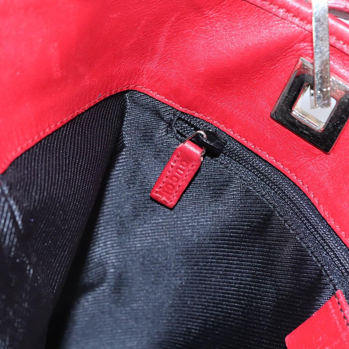 GUCCI GG Canvas Tote Bag Red gold 002 1098 Auth nb221