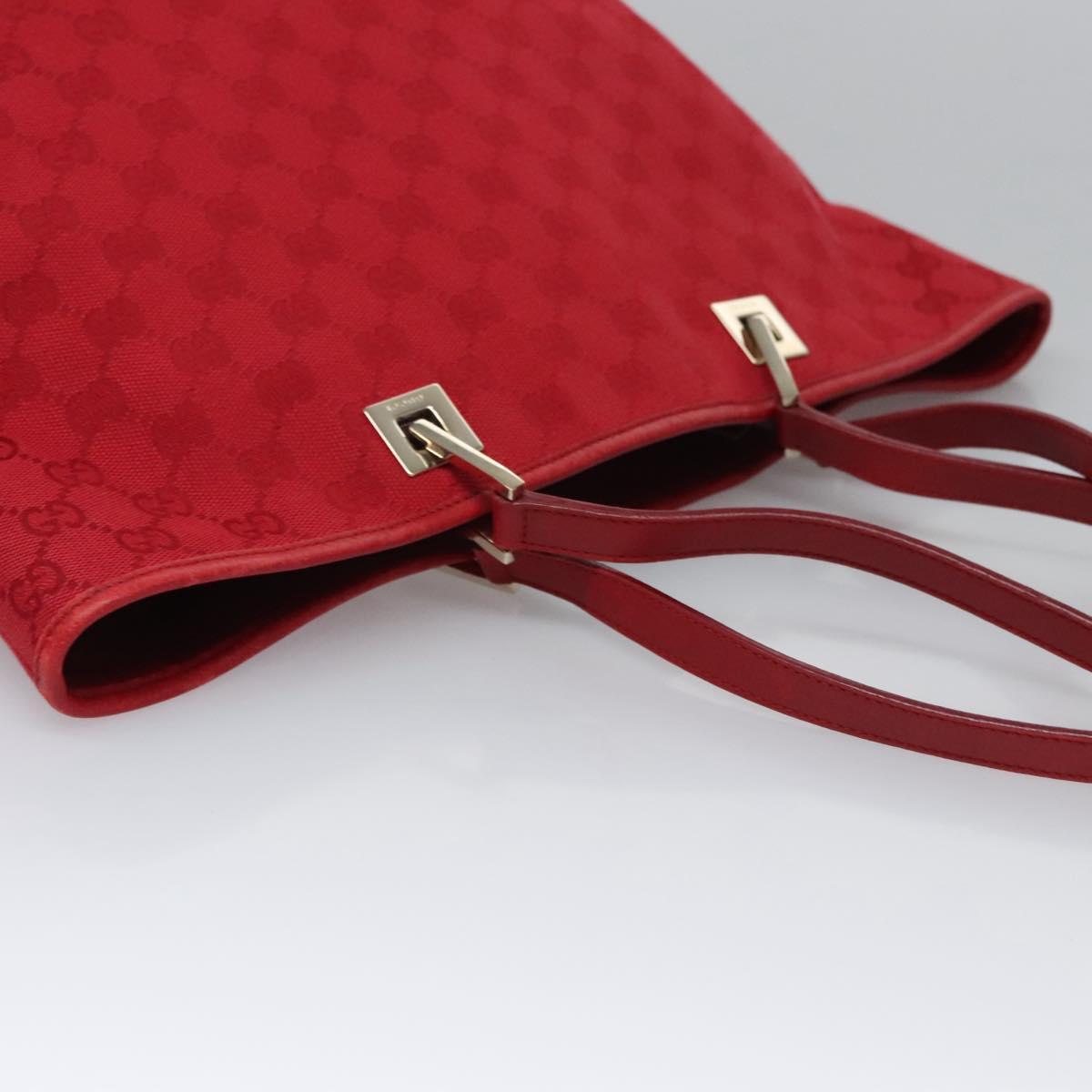 GUCCI GG Canvas Tote Bag Red gold 002 1098 Auth nb221