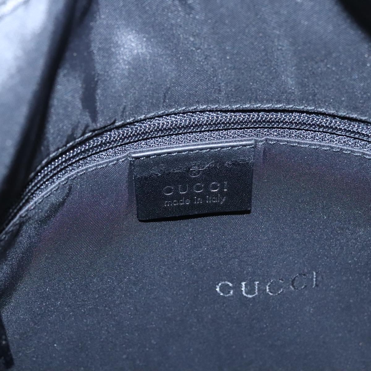 GUCCI GG Canvas Sherry Line Tote Bag Bamboo 2way Black Silver gold Auth nb227