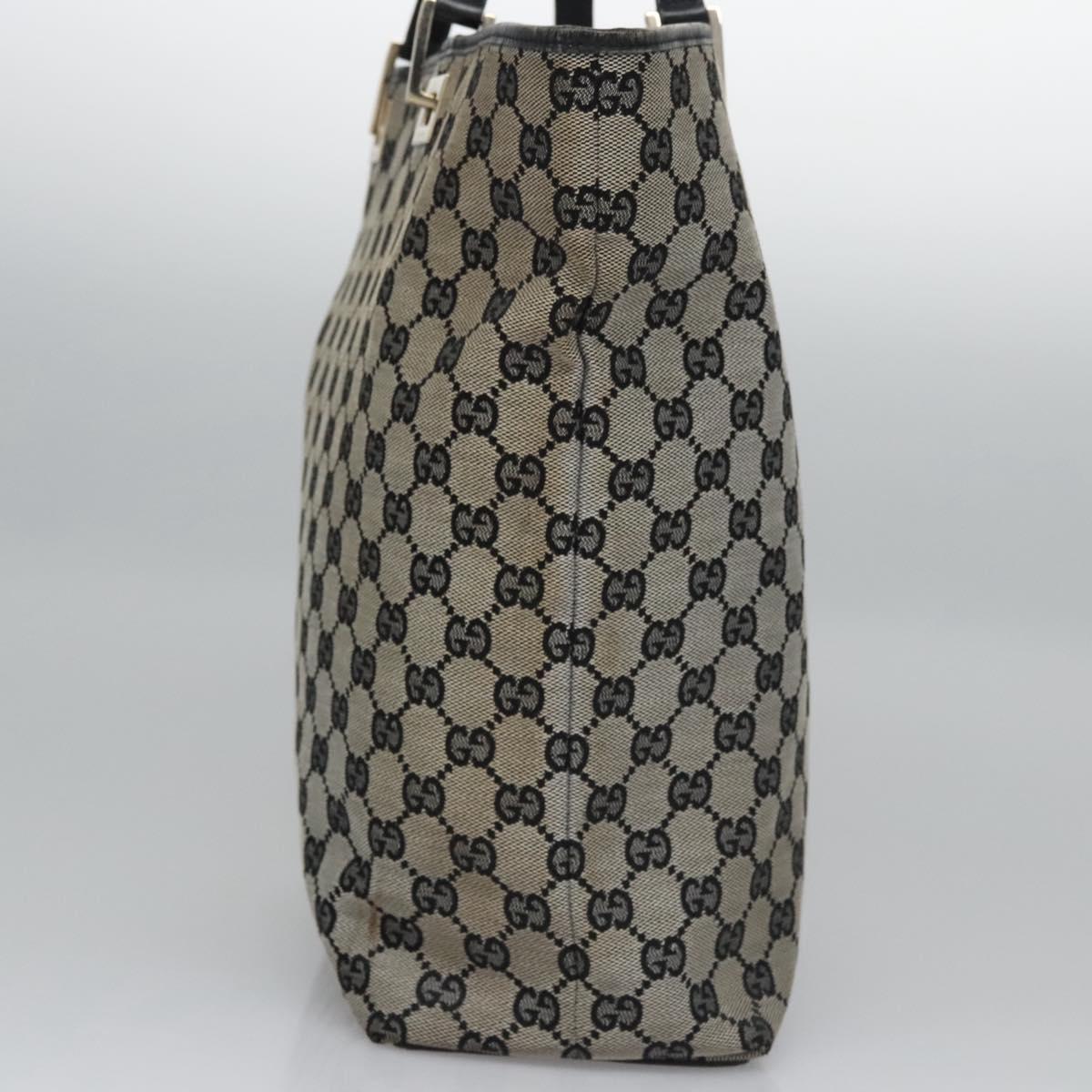 GUCCI GG Canvas Tote Bag Navy gold 002 1098 Auth nb239