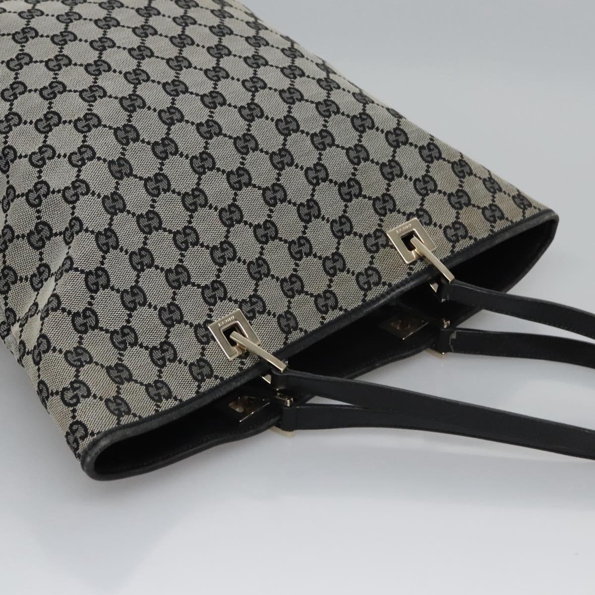 GUCCI GG Canvas Tote Bag Navy gold 002 1098 Auth nb239