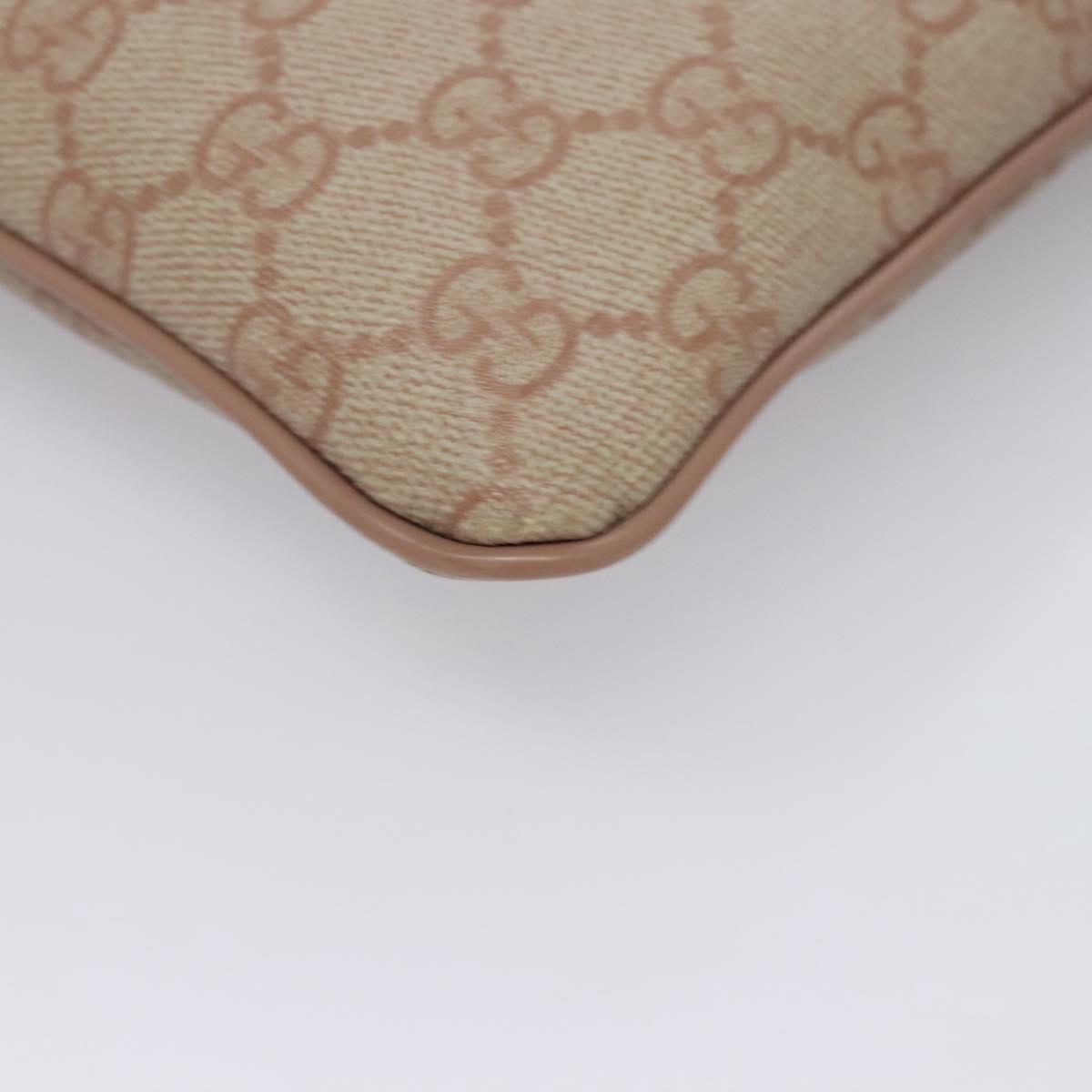 GUCCI GG Supreme Shoulder Bag PVC Beige Pink gold 295257 Auth nb248