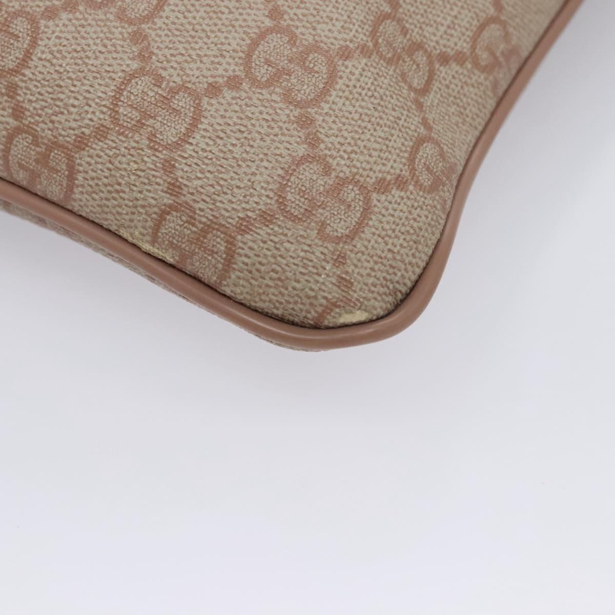 GUCCI GG Supreme Shoulder Bag PVC Beige Pink gold 295257 Auth nb248