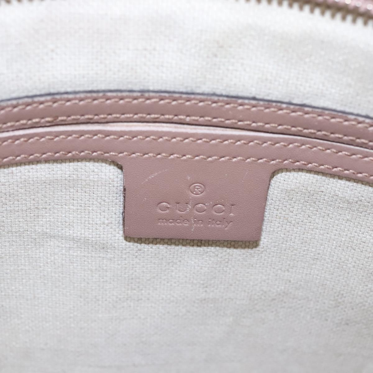 GUCCI GG Supreme Shoulder Bag PVC Beige Pink gold 295257 Auth nb248