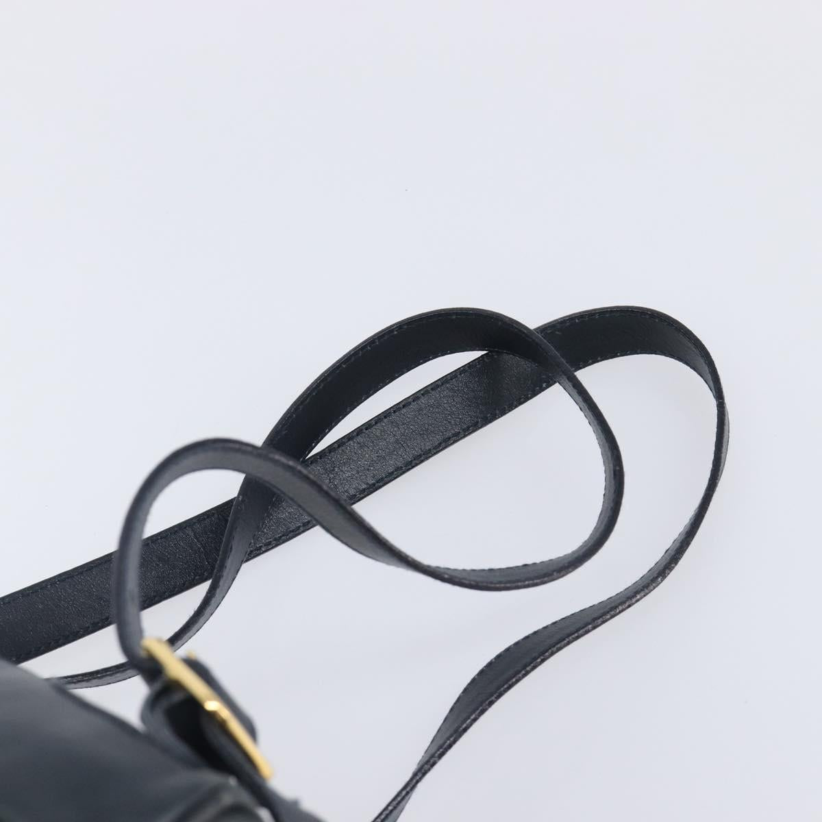 GUCCI Bamboo Backpack Leather Black Gold 003 3444 0030 Auth nb256