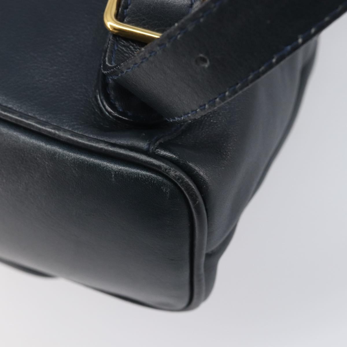 GUCCI Bamboo Backpack Leather Black Gold 003 3444 0030 Auth nb256