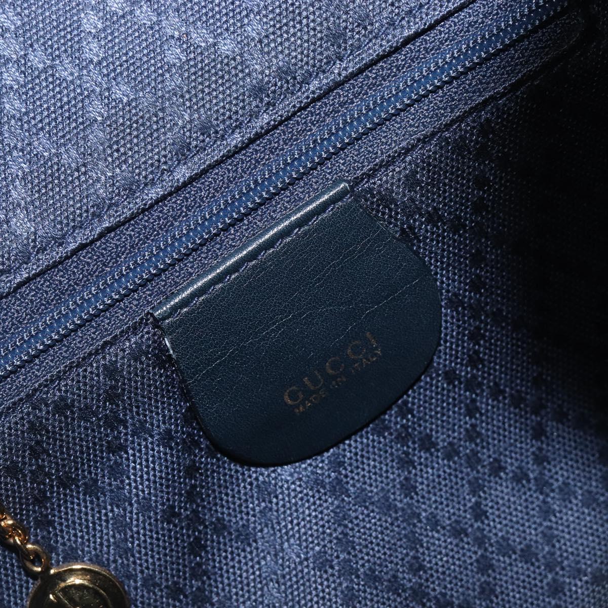 GUCCI Bamboo Backpack Leather Black Gold 003 3444 0030 Auth nb256