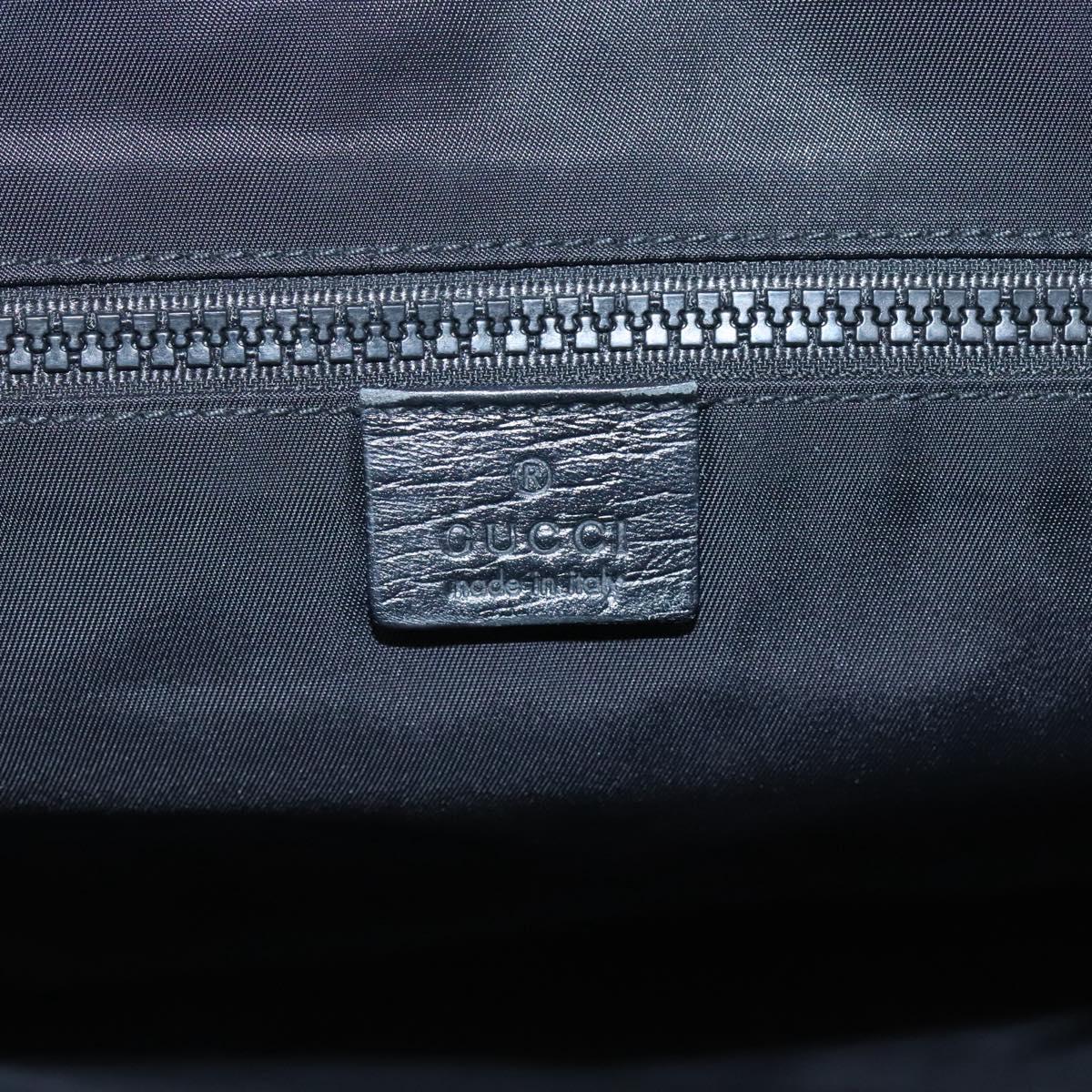 GUCCI GG Supreme Shoulder Bag PVC Black Silver 169935 Auth nb280
