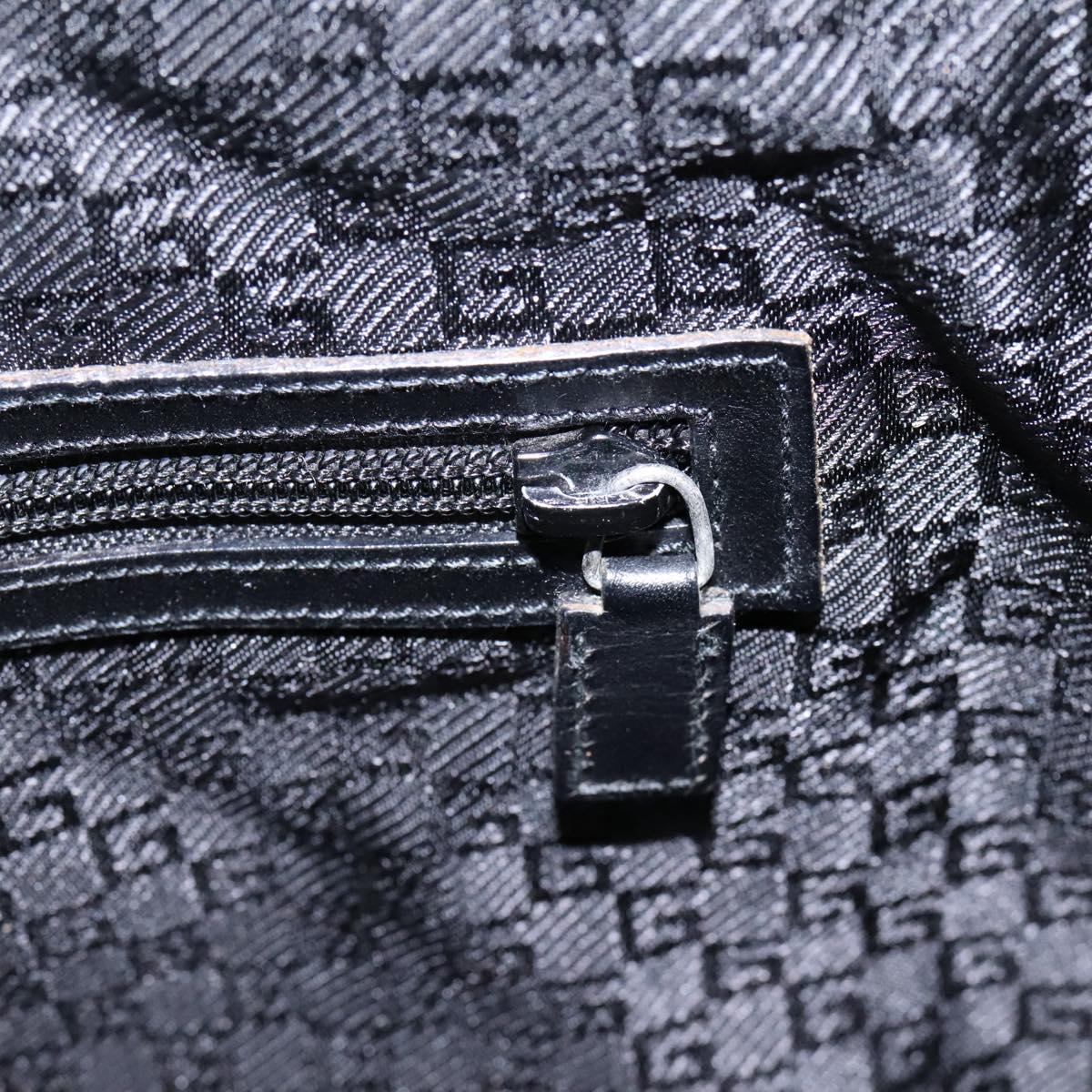 GUCCI Hand Bag Canvas Black 115517 Auth nb281