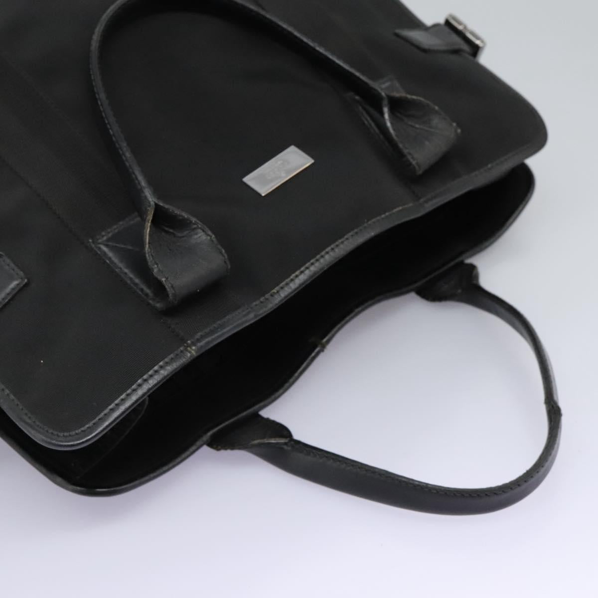 GUCCI Hand Bag Canvas Black 115517 Auth nb281