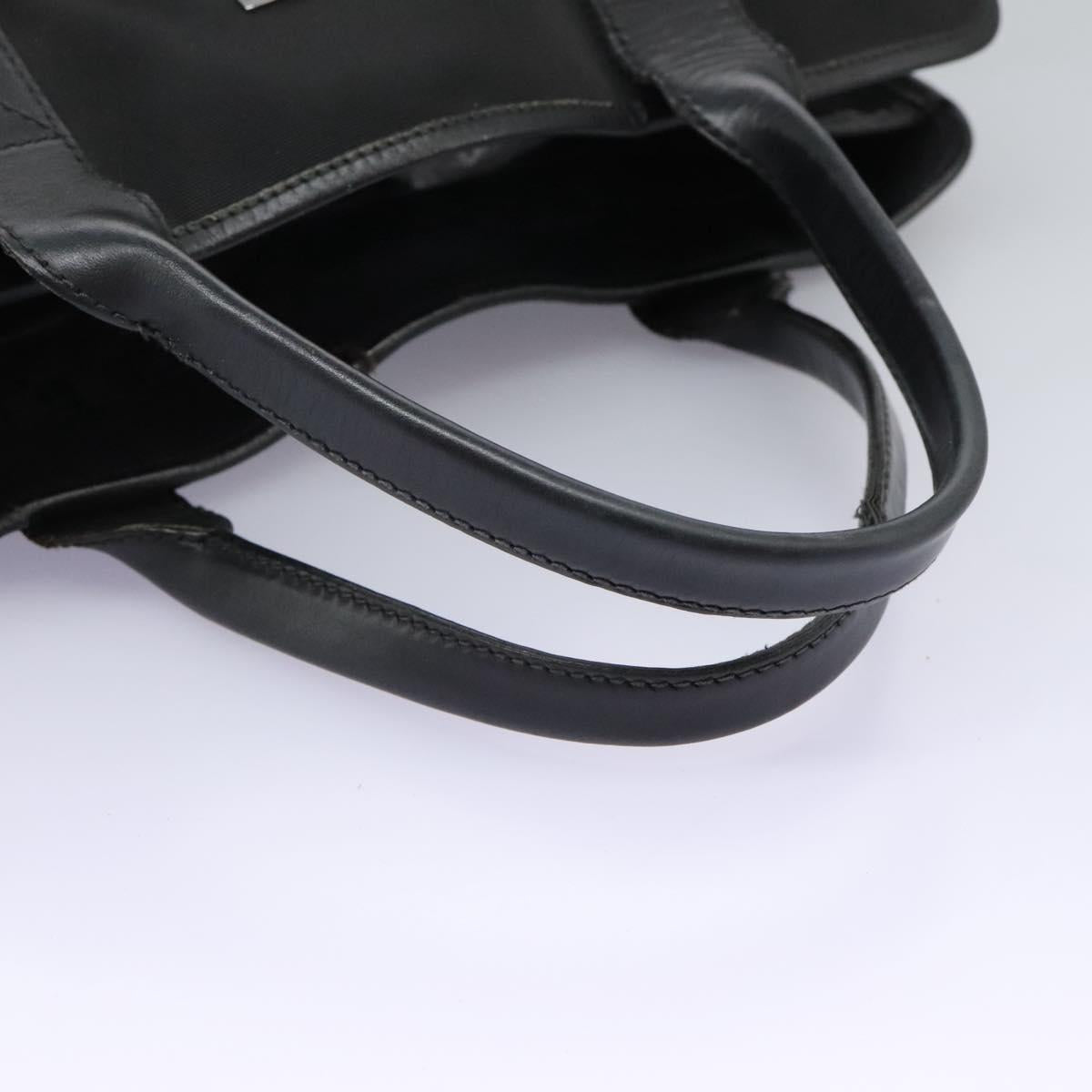 GUCCI Hand Bag Canvas Black 115517 Auth nb281