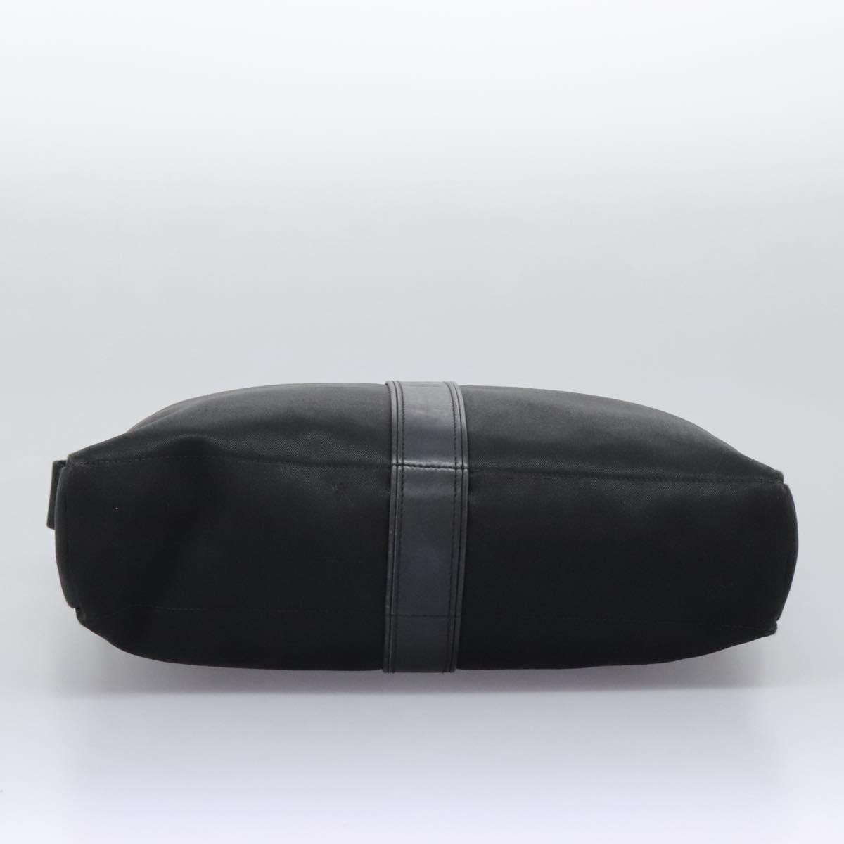HERMES Acapulco Basas MM Shoulder Bag Nylon Black Auth nb282