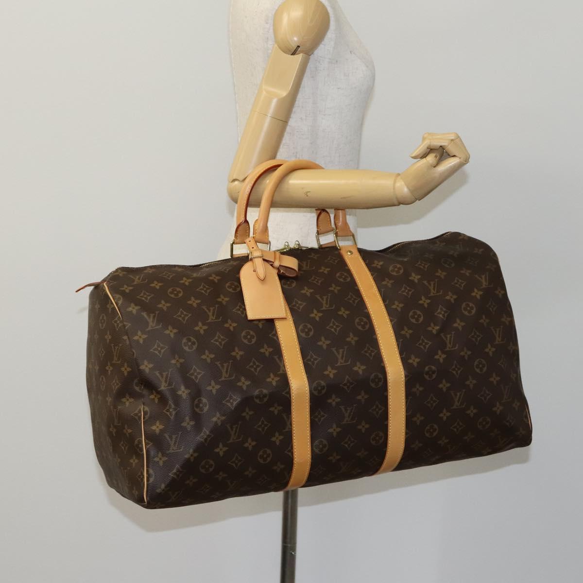 LOUIS VUITTON Monogram Keepall 50 Boston Bag M41426 LV Auth nb289