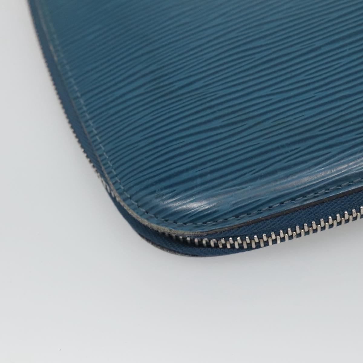 LOUIS VUITTON Epi Organizer Atholl Clutch Bag Blue M60731 LV Auth nb291
