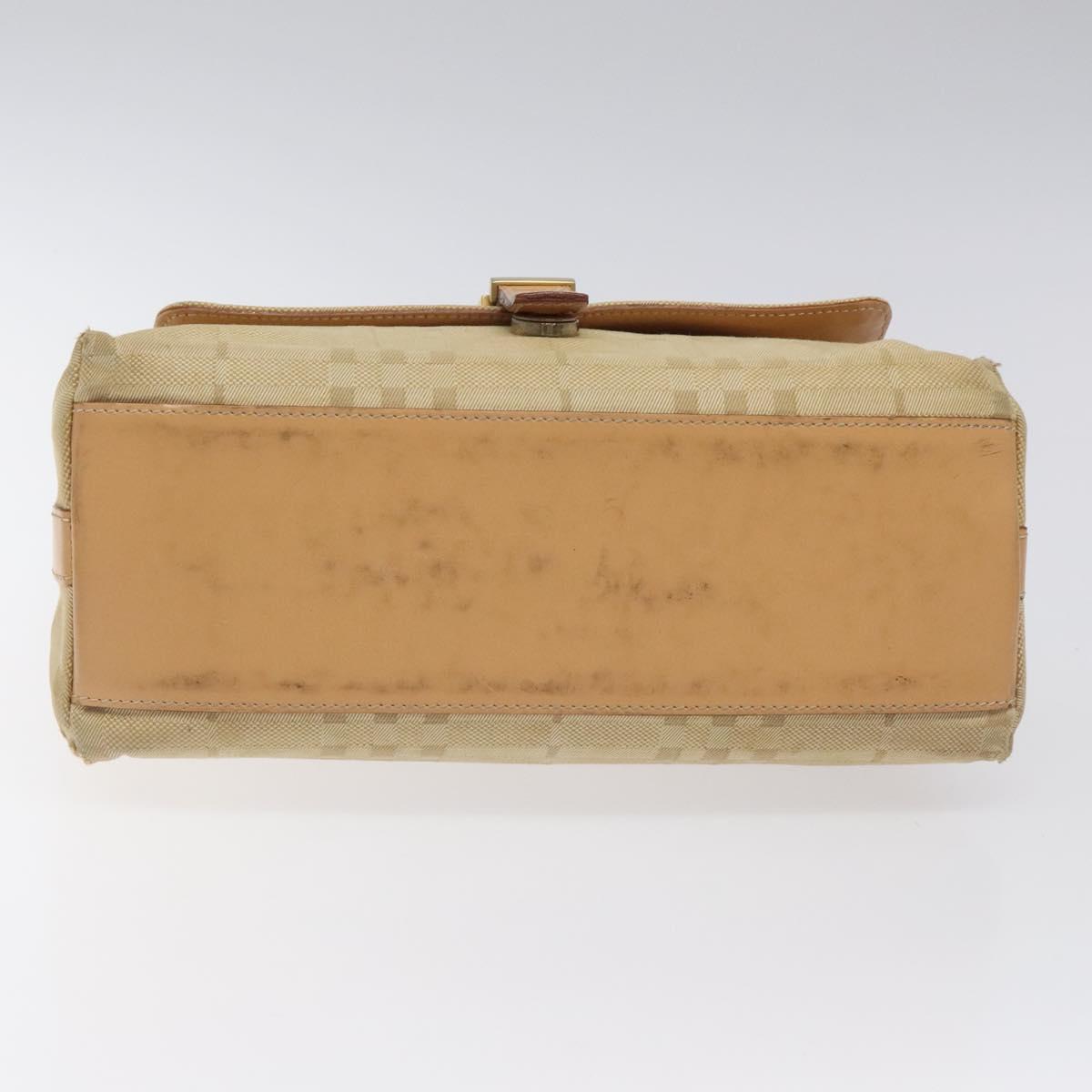 BURBERRY Nova Check Shoulder Bag Canvas Beige Auth nb311