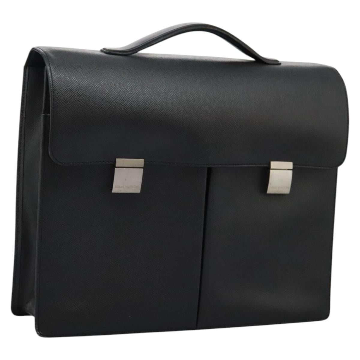 LOUIS VUITTON Taiga Serviette Kazan Business Bag Ardoise M30802 LV Auth nb348