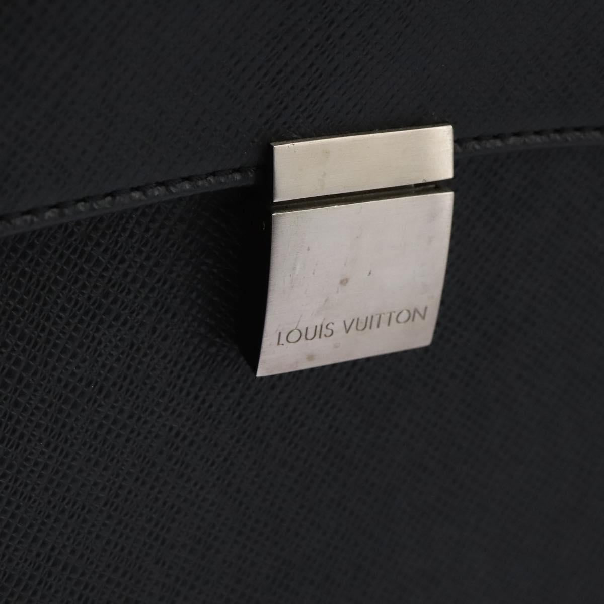 LOUIS VUITTON Taiga Serviette Kazan Business Bag Ardoise M30802 LV Auth nb348