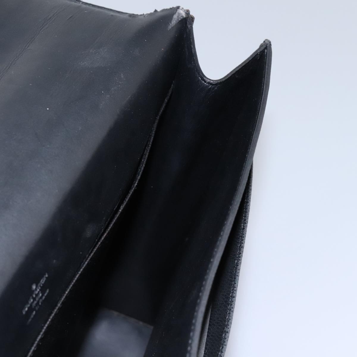 LOUIS VUITTON Taiga Serviette Kazan Business Bag Ardoise M30802 LV Auth nb348