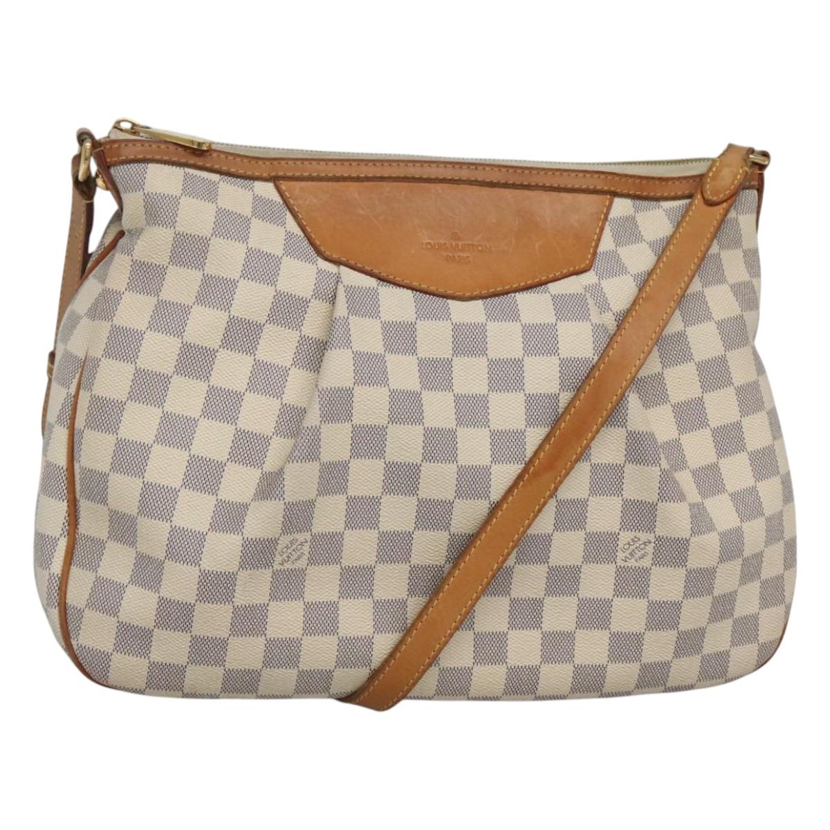 LOUIS VUITTON Damier Azur Siracusa MM Shoulder Bag N41112 LV Auth nb380
