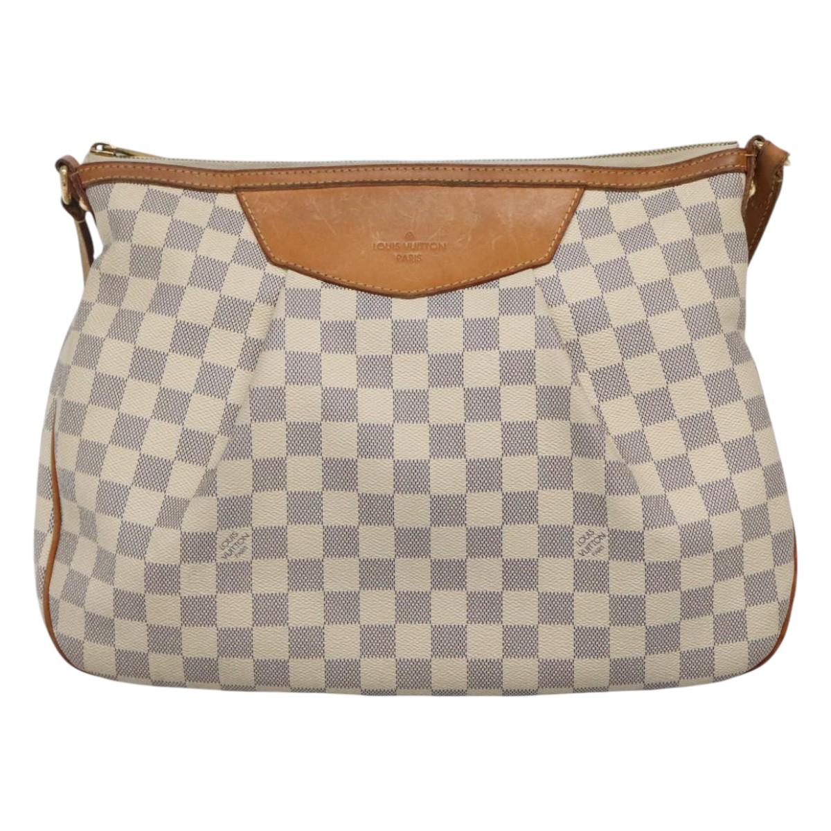 LOUIS VUITTON Damier Azur Siracusa MM Shoulder Bag N41112 LV Auth nb380