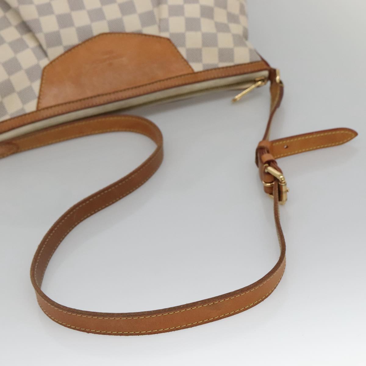 LOUIS VUITTON Damier Azur Siracusa MM Shoulder Bag N41112 LV Auth nb380