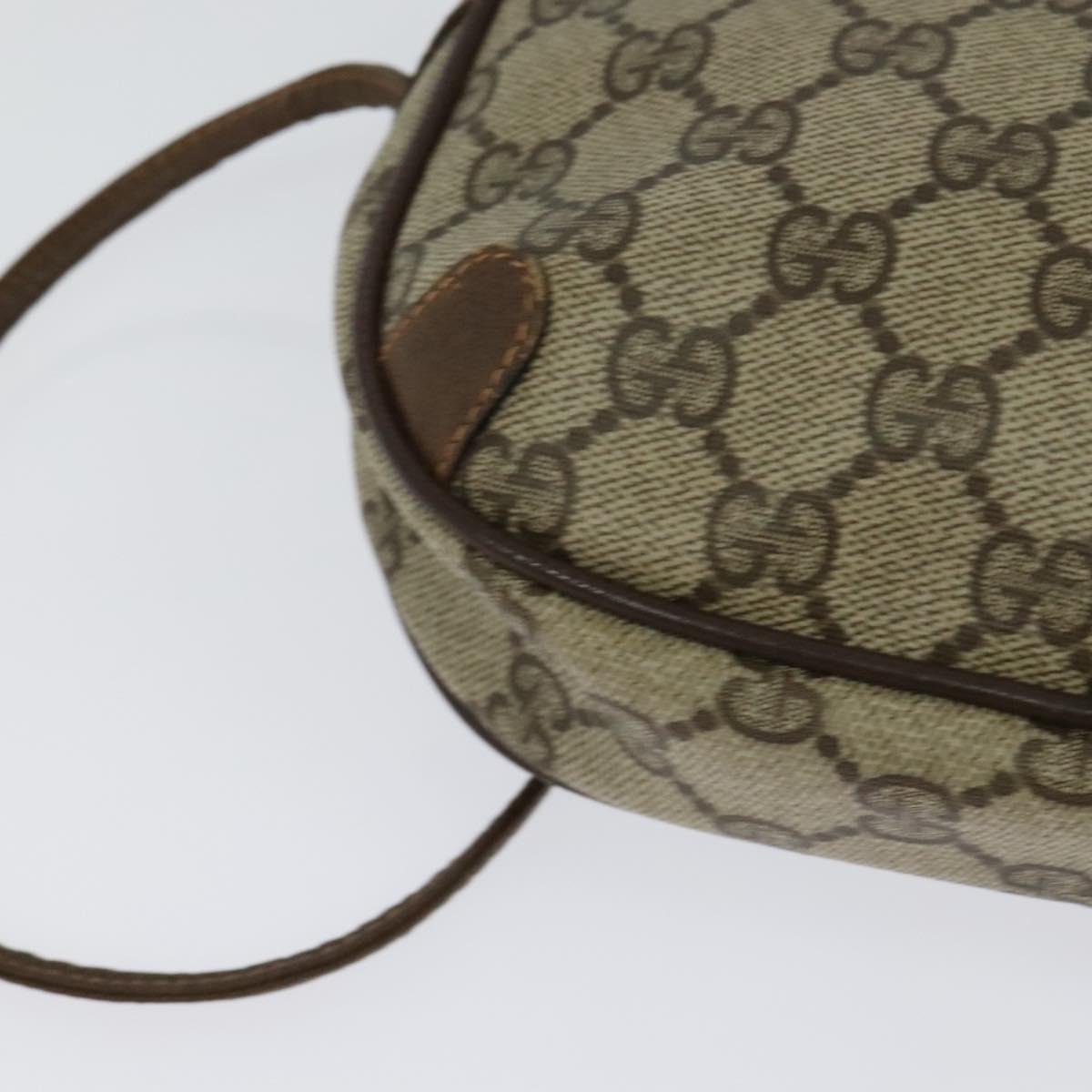 GUCCI GG Supreme Web Sherry Line Shoulder Bag PVC Beige 89 02 066 Auth nb440