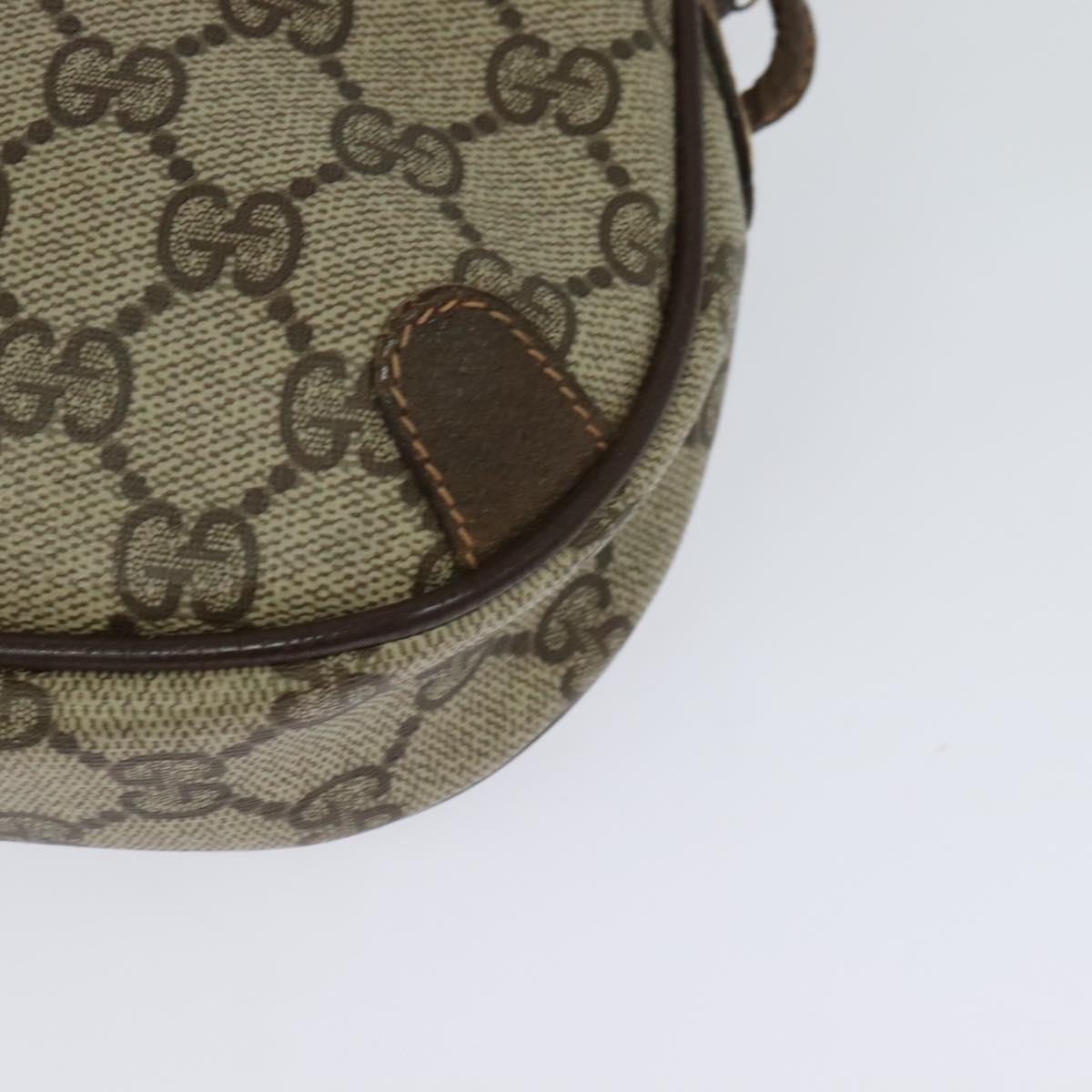 GUCCI GG Supreme Web Sherry Line Shoulder Bag PVC Beige 89 02 066 Auth nb440
