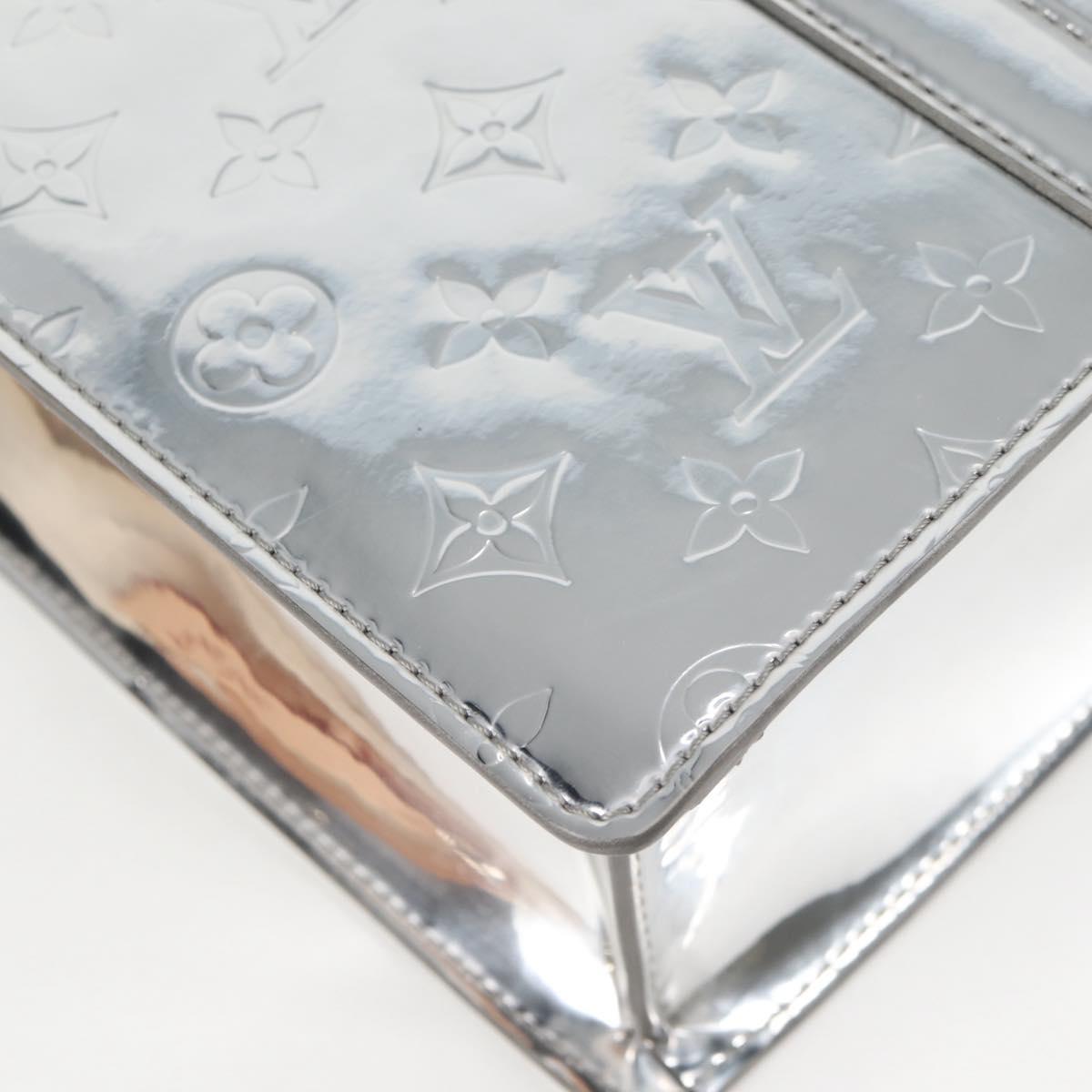 LOUIS VUITTON Monogram Miroir Sac Plat Bag Silver Argent M45884 LV Auth nb472M