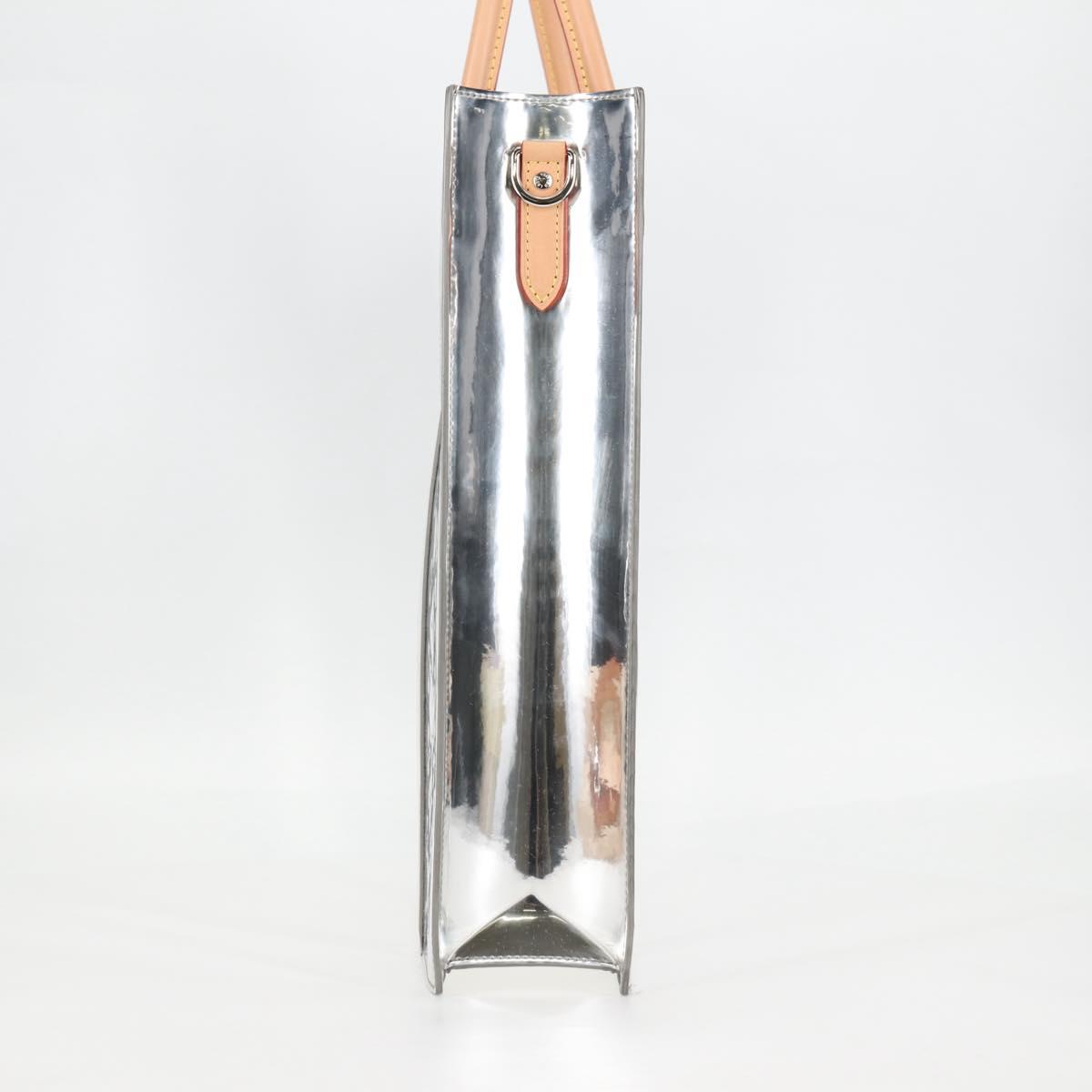 LOUIS VUITTON Monogram Miroir Sac Plat Bag Silver Argent M45884 LV Auth nb472M