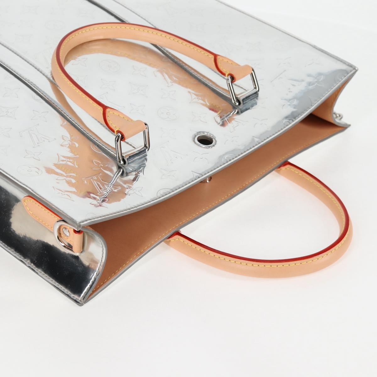 LOUIS VUITTON Monogram Miroir Sac Plat Bag Silver Argent M45884 LV Auth nb472M