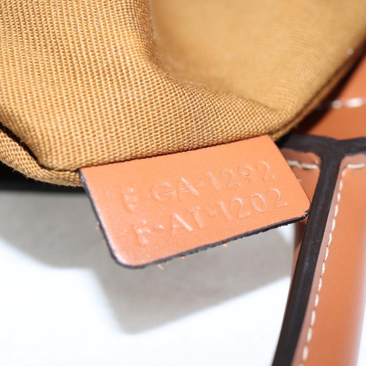 CELINE Triomphe Vertical Cabas Shoulder Bag PVC Leather Black Gold Auth nb491M