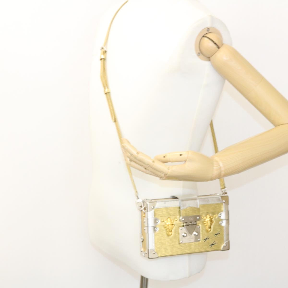 LOUIS VUITTON Epi Petite Mar Shoulder Bag Silver Gold M54652 LV Auth 35087A