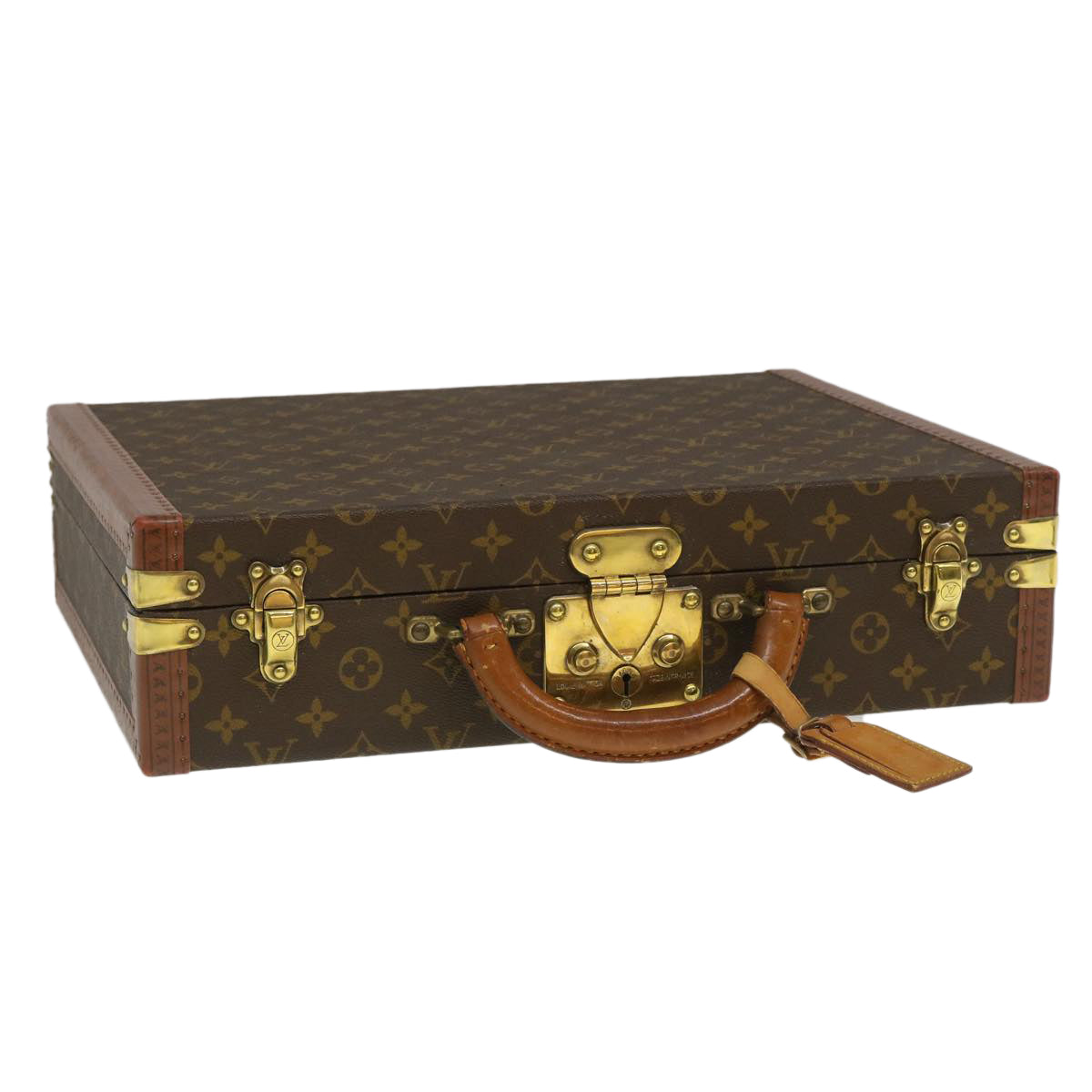 LOUIS VUITTON Monogram President Trunk Vintage M53012 LV Auth 35153A