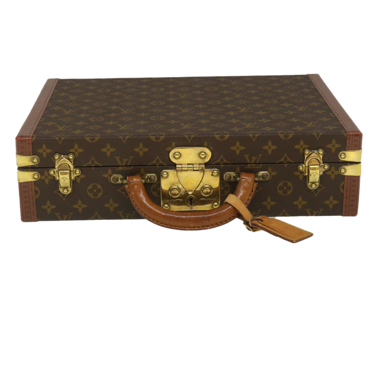 LOUIS VUITTON Monogram President Trunk Vintage M53012 LV Auth 35153A