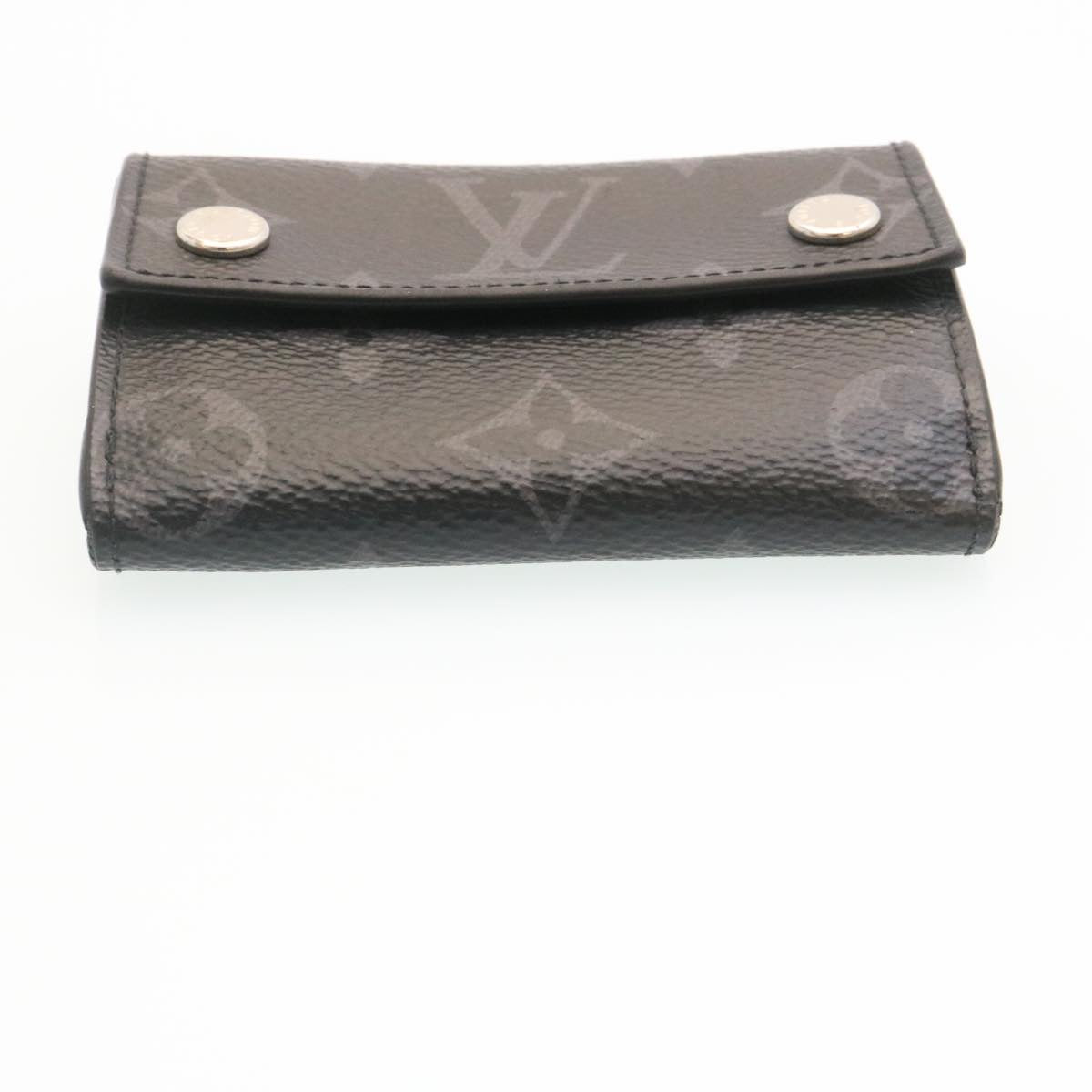 LOUIS VUITTON Monogram Eclipse Discovery Compact wallet Wallet M67630 Auth 34673