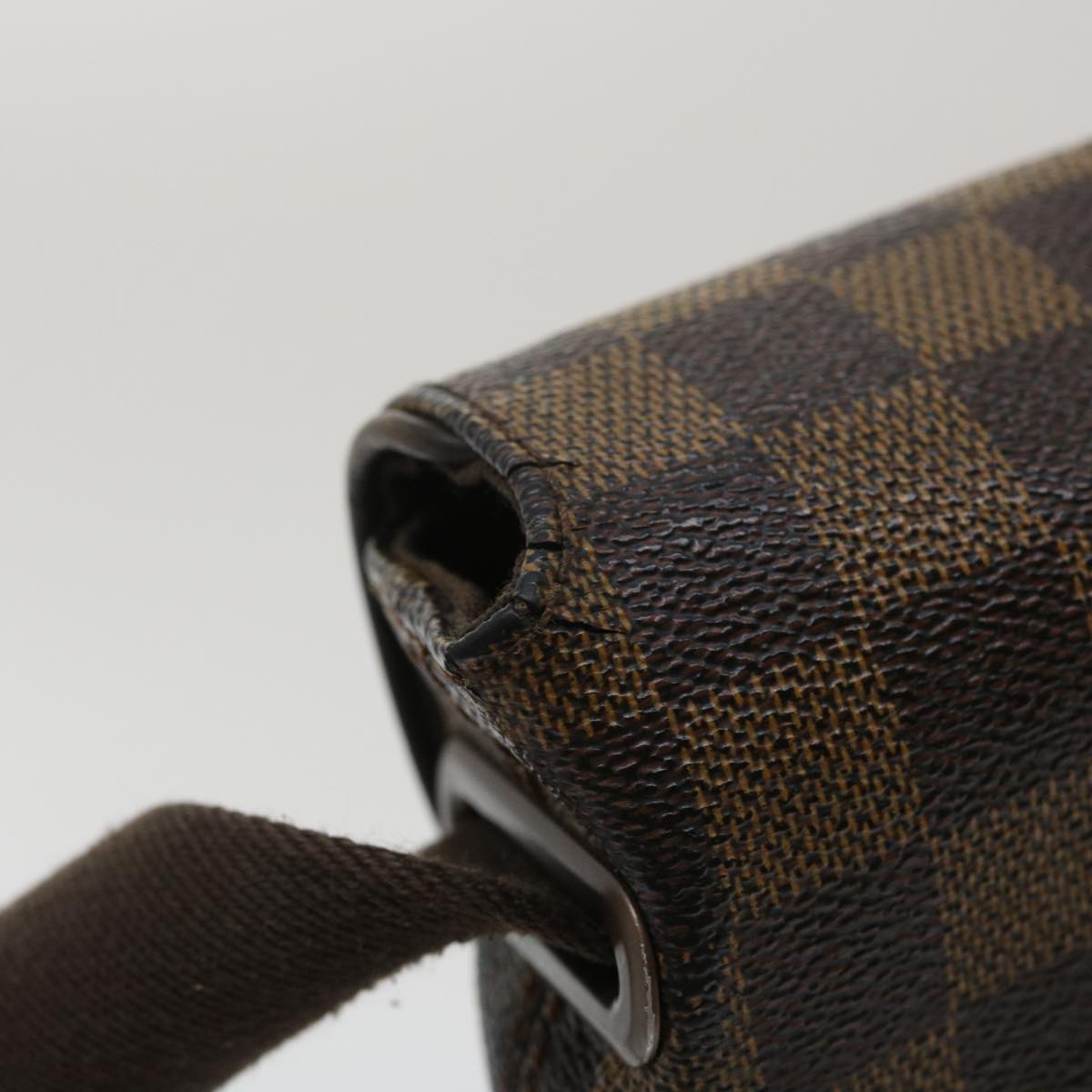 LOUIS VUITTON Damier Ebene Brooklyn PM Shoulder Bag N51210 LV Auth 34722