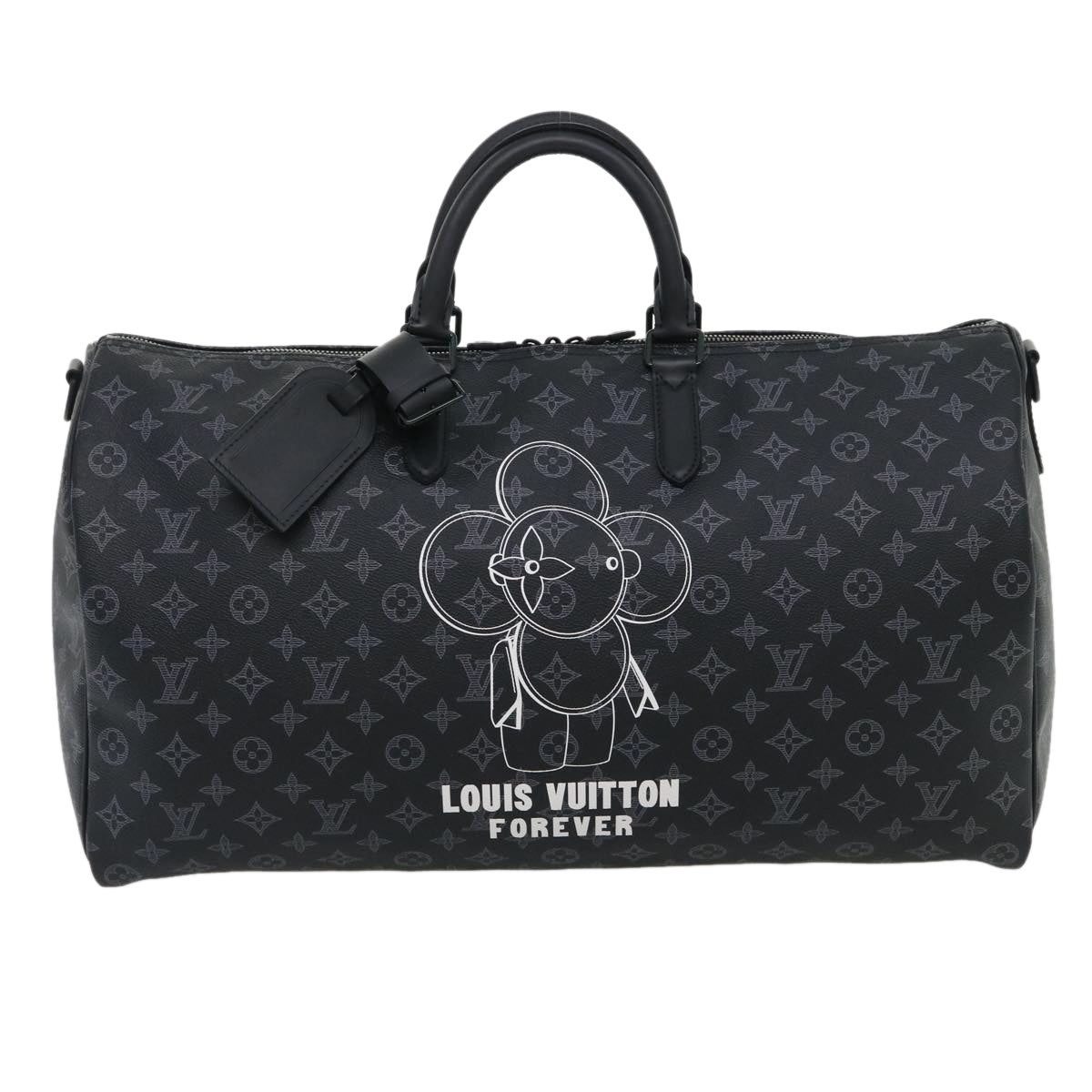 LOUIS VUITTON Monogram Eclipse Vivienne Keepall 50 Boston Bag M43683 Auth 34733A