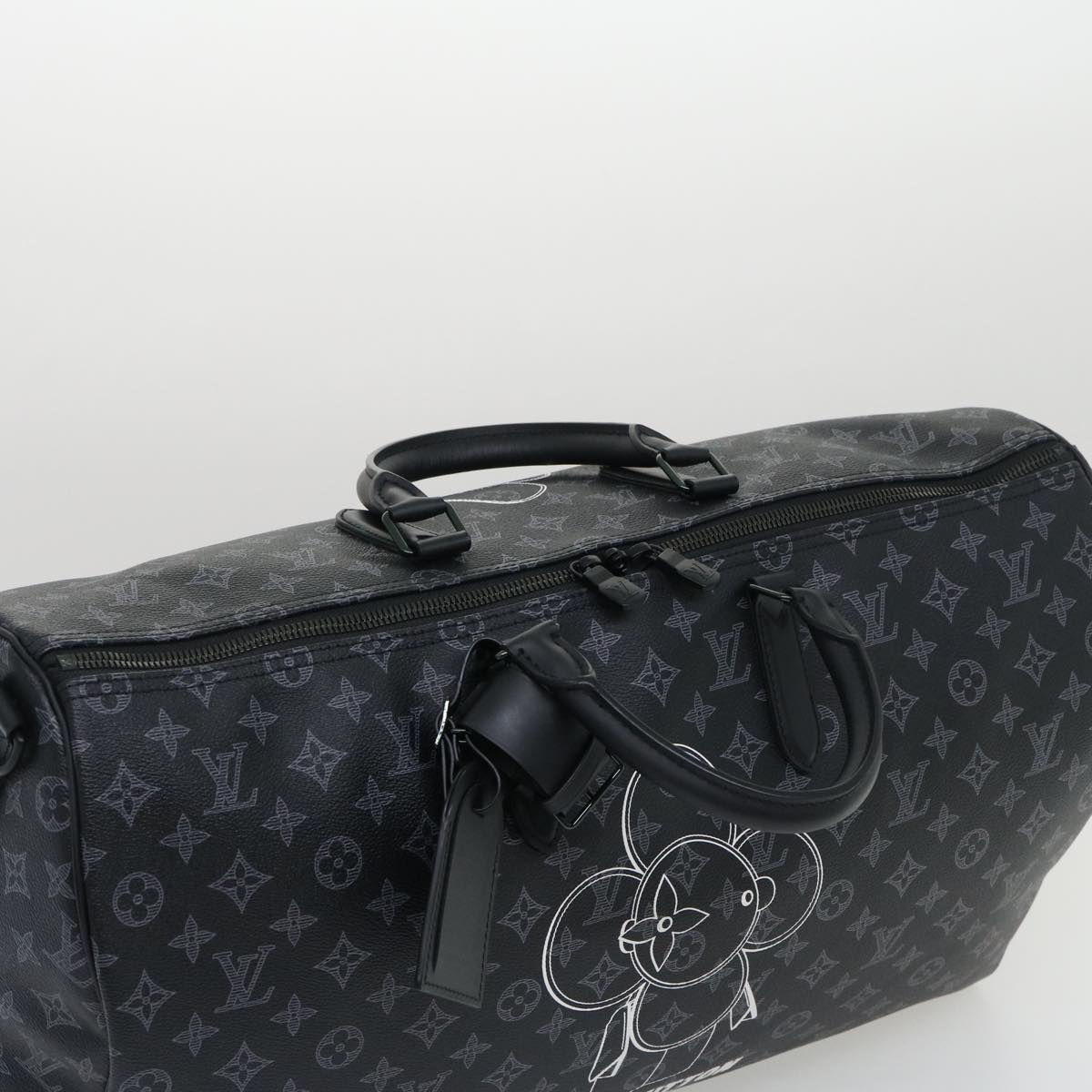 LOUIS VUITTON Monogram Eclipse Vivienne Keepall 50 Boston Bag M43683 Auth 34733A