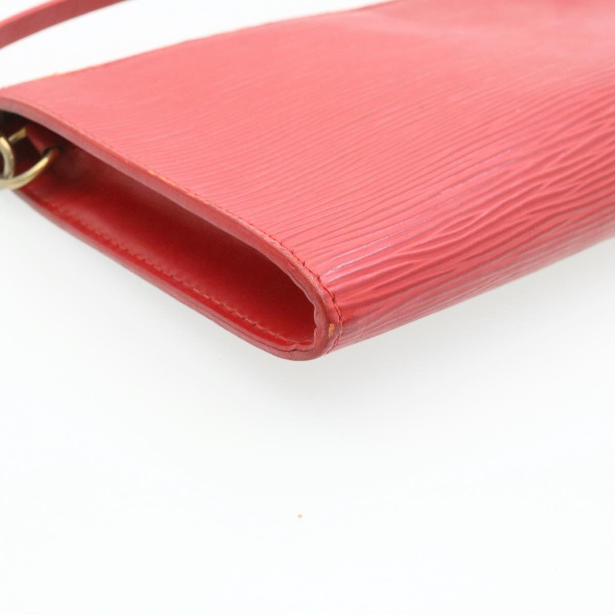 LOUIS VUITTON Epi Pochette Accessoires Pouch Red M52987 LV Auth ns055