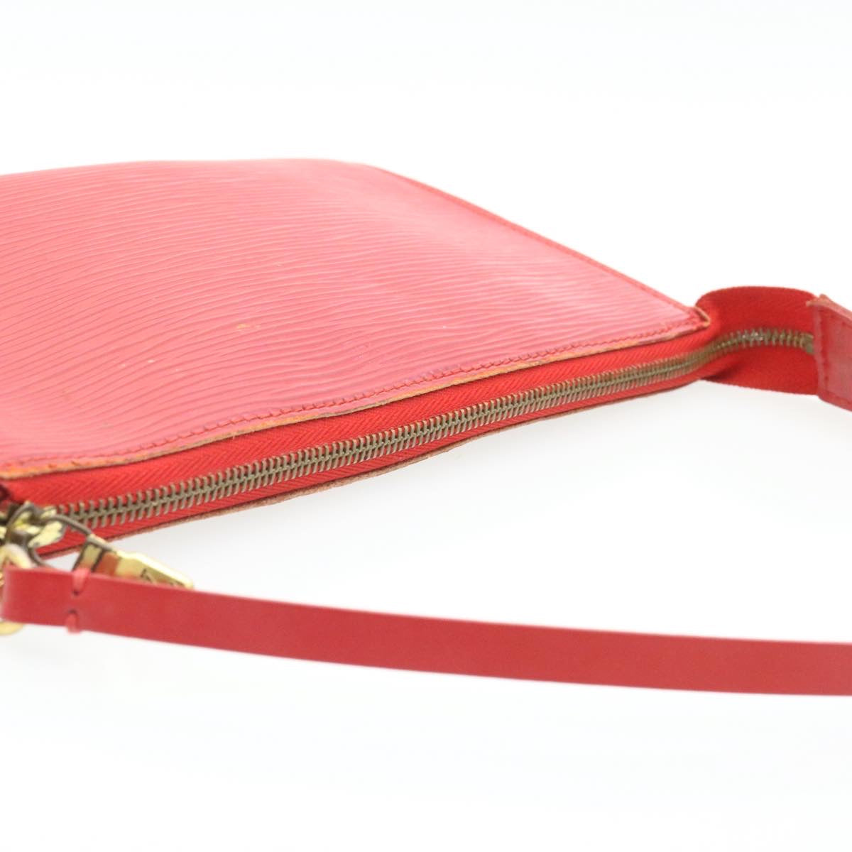 LOUIS VUITTON Epi Pochette Accessoires Pouch Red M52987 LV Auth ns055