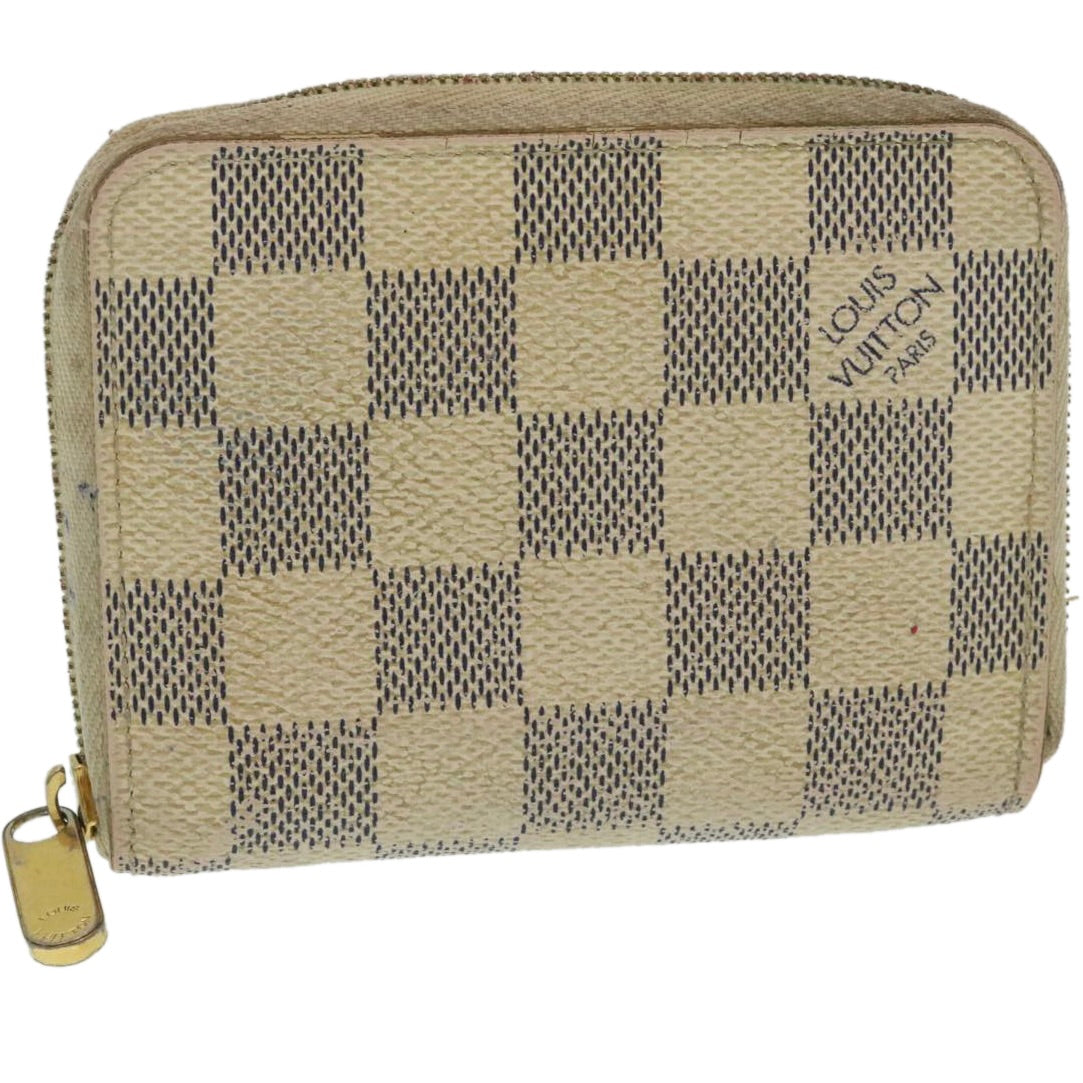 LOUIS VUITTON Damier Azur Zippy Coin Purse Coin Purse N63069 LV Auth ny015