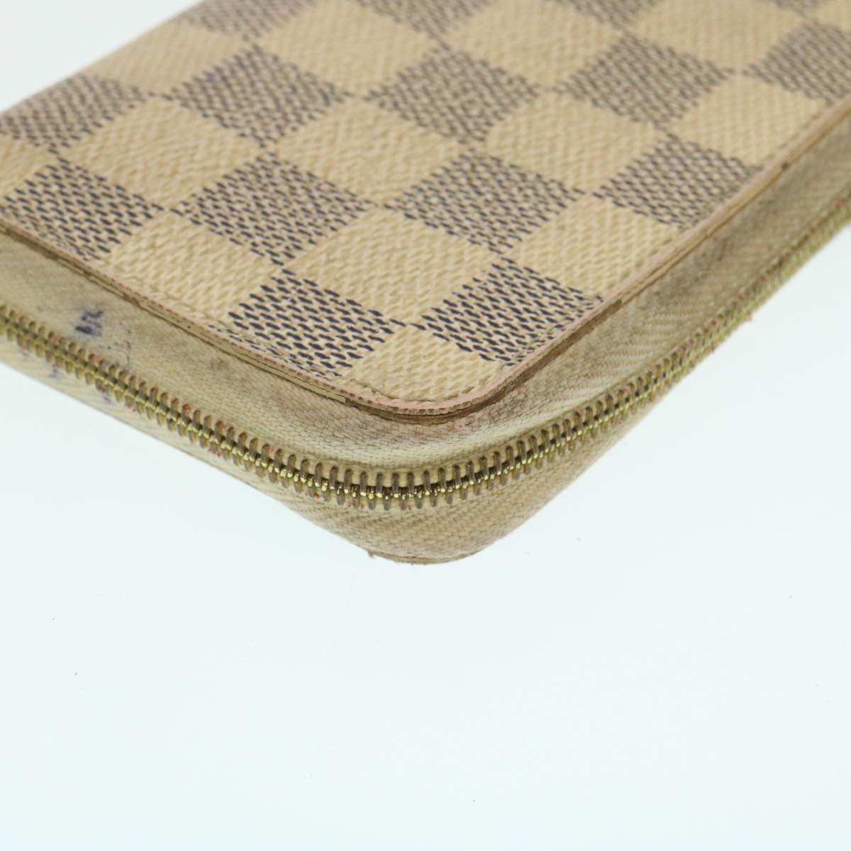 LOUIS VUITTON Damier Azur Zippy Coin Purse Coin Purse N63069 LV Auth ny015