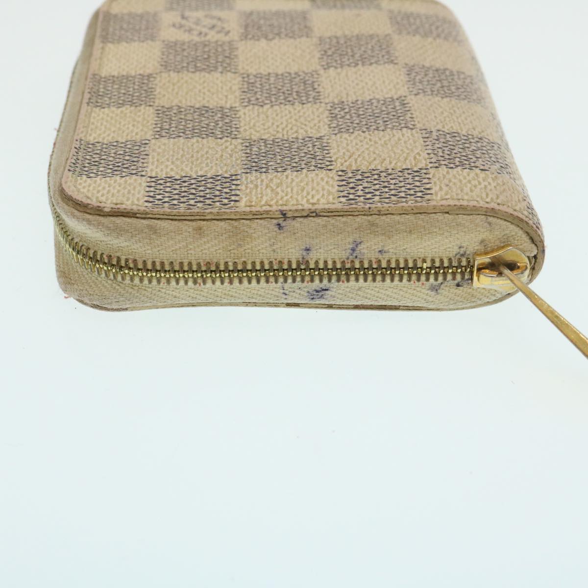 LOUIS VUITTON Damier Azur Zippy Coin Purse Coin Purse N63069 LV Auth ny015