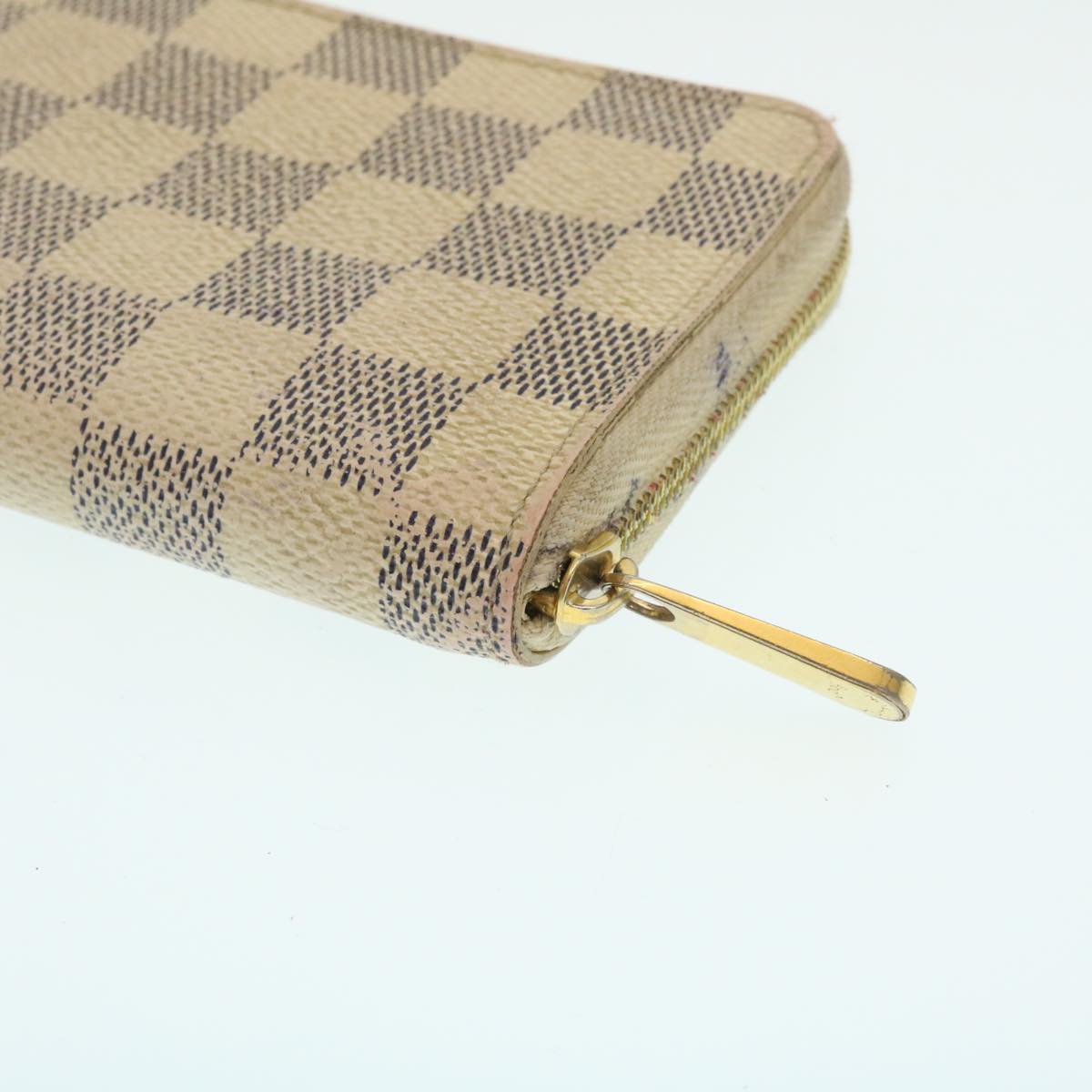 LOUIS VUITTON Damier Azur Zippy Coin Purse Coin Purse N63069 LV Auth ny015