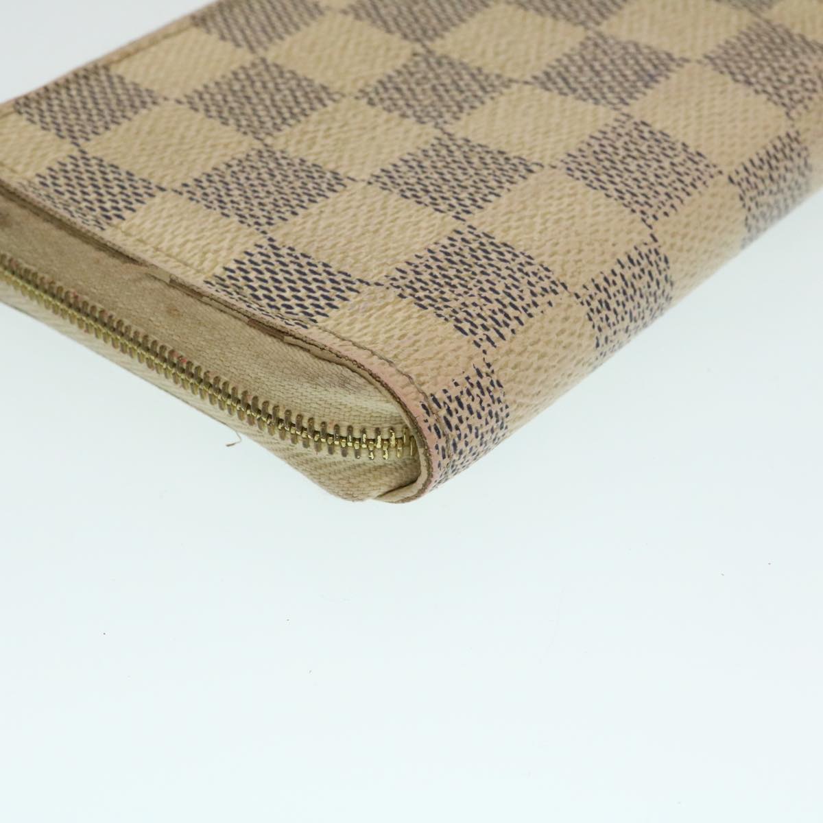 LOUIS VUITTON Damier Azur Zippy Coin Purse Coin Purse N63069 LV Auth ny015