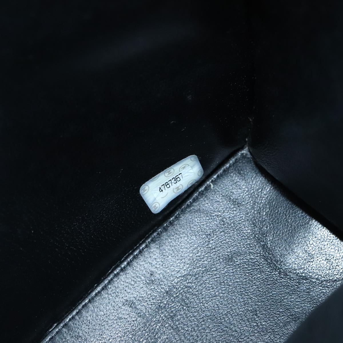 CHANEL Hand Bag Lamb Skin Black CC Auth PP003
