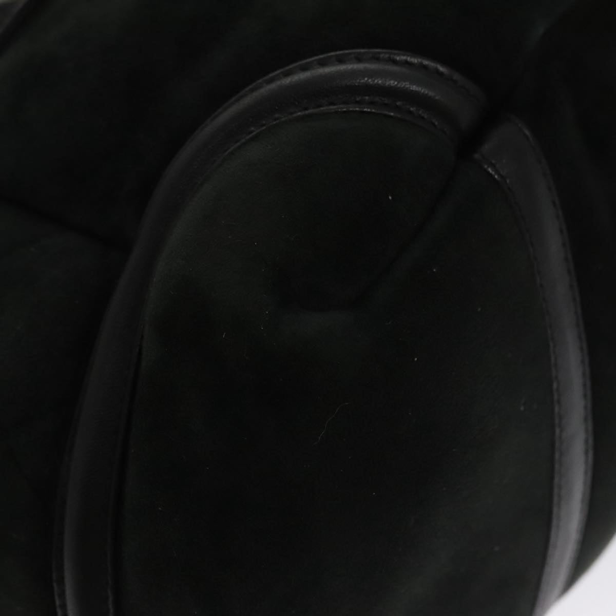 CHANEL Hand Bag Mouton Black CC Auth PP007