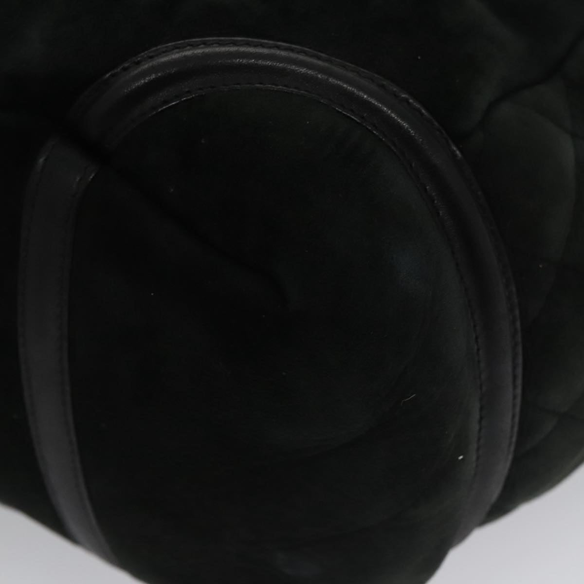 CHANEL Hand Bag Mouton Black CC Auth PP007