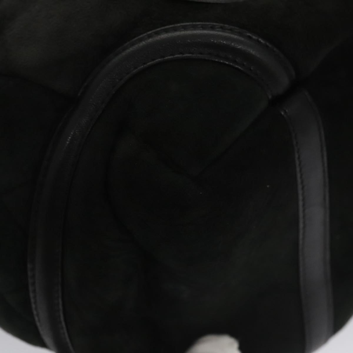 CHANEL Hand Bag Mouton Black CC Auth PP007