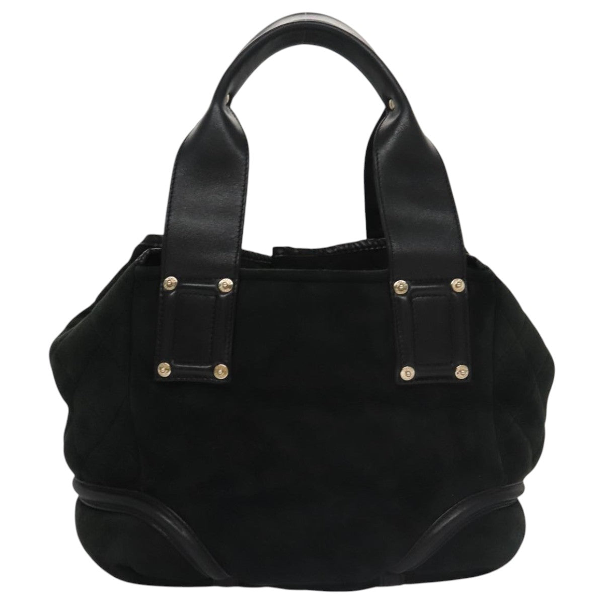 CHANEL Hand Bag Mouton Black CC Auth PP007